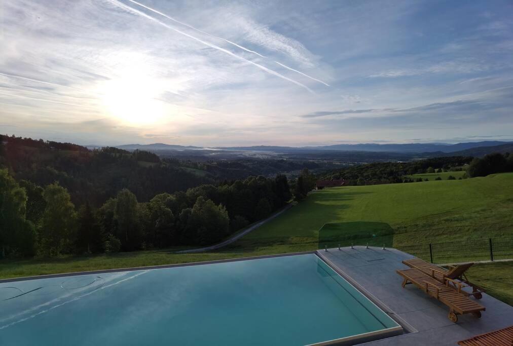 Chalet-Suedsteiermark - Traumhafte Aussicht, Infinity Pool, Privatsphaere, Klima Und De-Luxe Ausstattung Schwanberg Extérieur photo